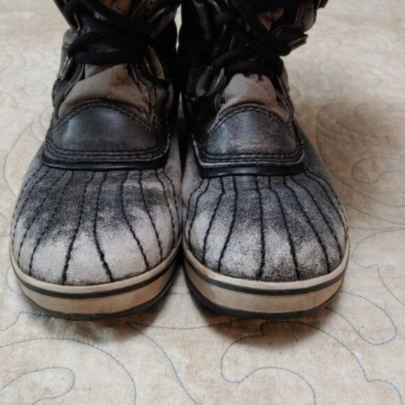 Sorel Tofino Distressed Faux Fur Trim Lace Up Tall Snow Boots 7 - Picture 6 of 12